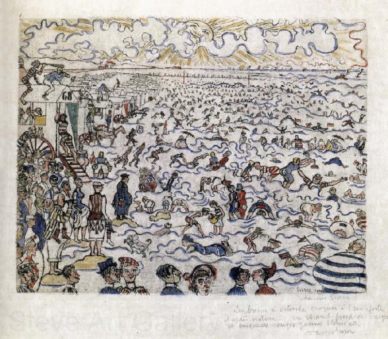 James Ensor The Baths of Ostend France oil painting art